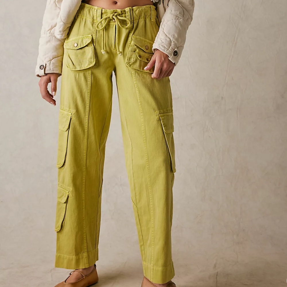 Free People Tahiti Cargo Pants (in Blue)